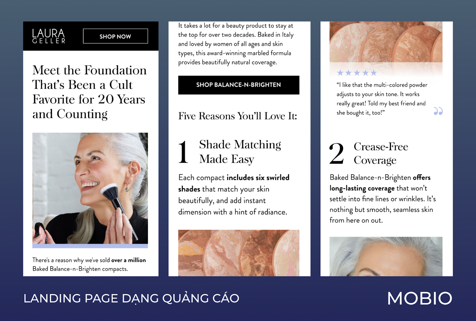 landing page dạng quảng cáo