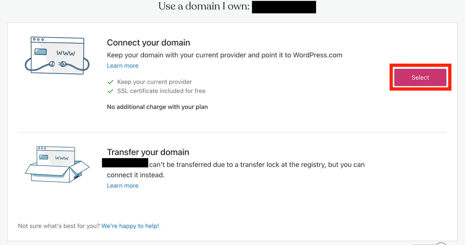 Use a domain I own