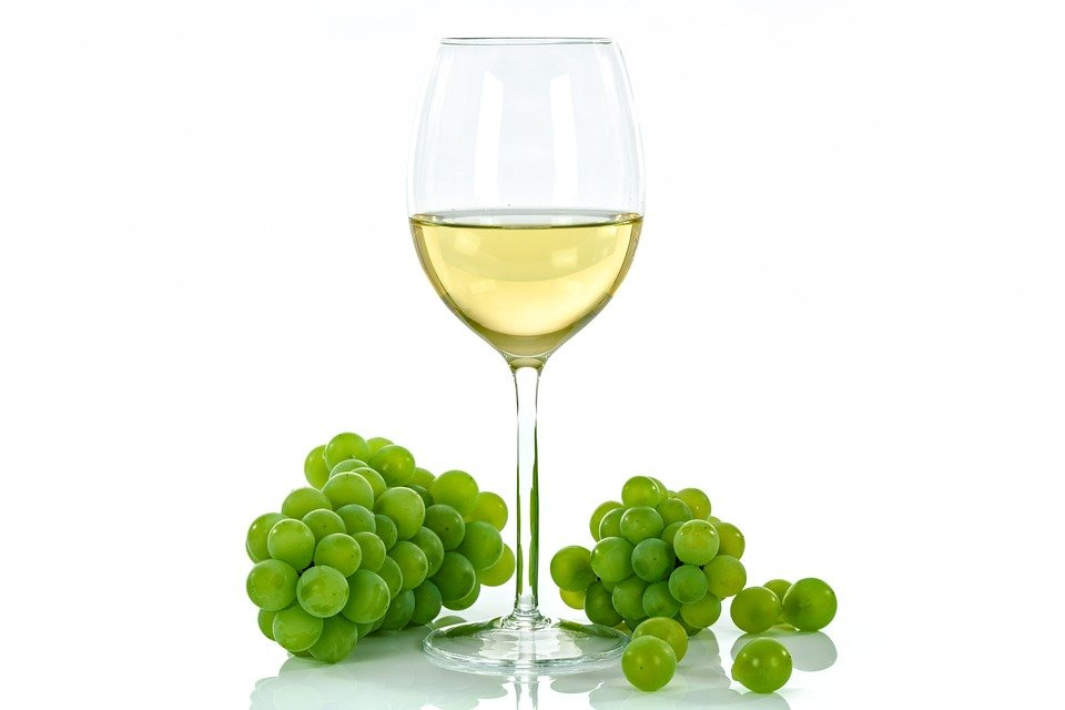White Wine, Cup, Glass, An Isolated, The Background