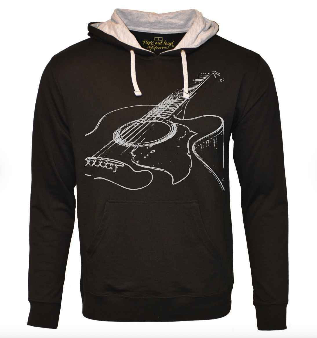 sudadera con capucha de guitarra