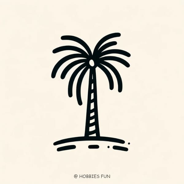 Easy cute Palm Tree Drawing