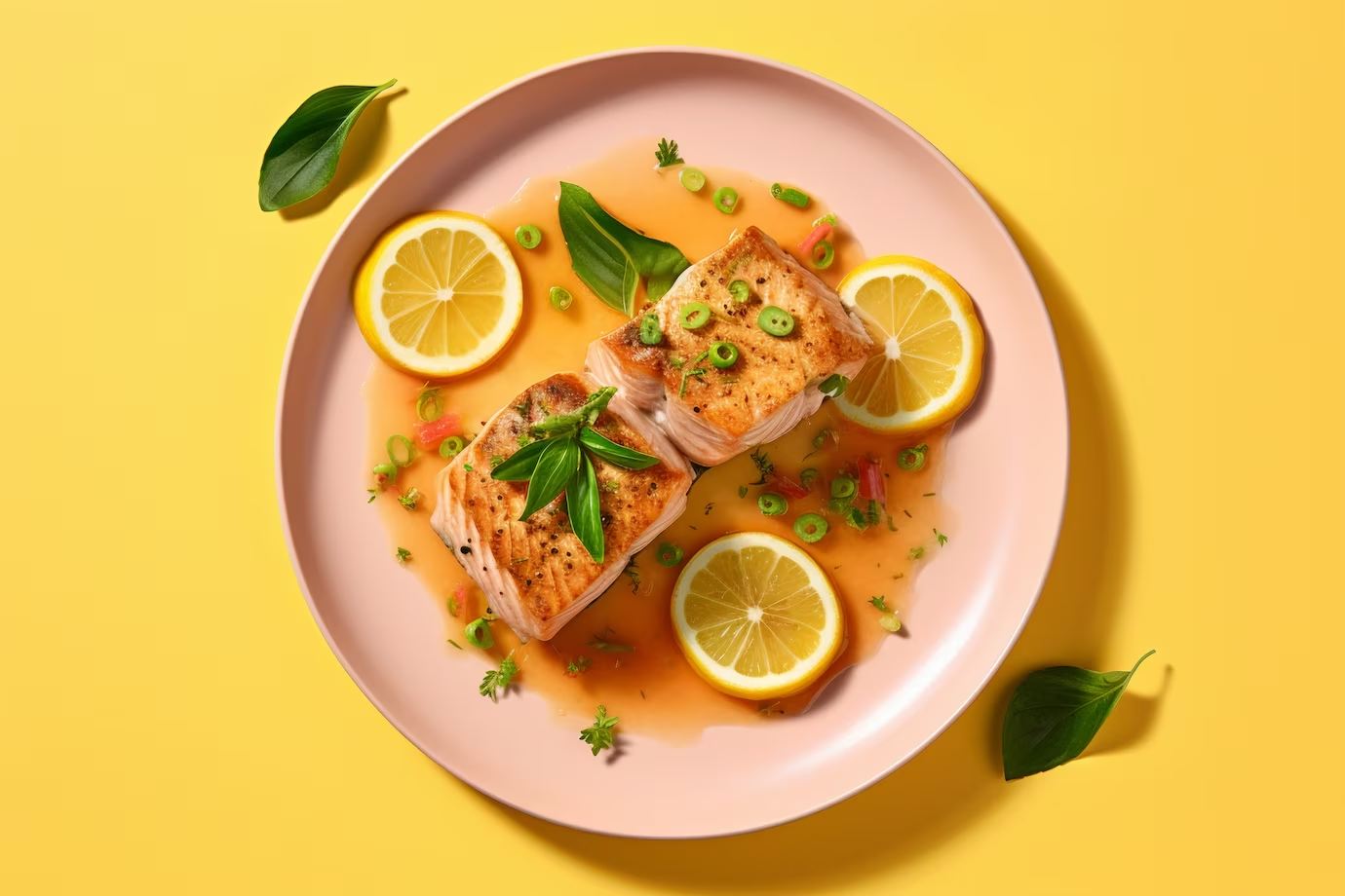 Salmone con salsa di limone e zafferano