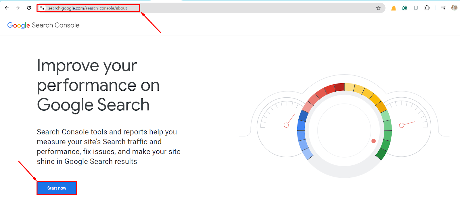 Navigate to Google Search Console 