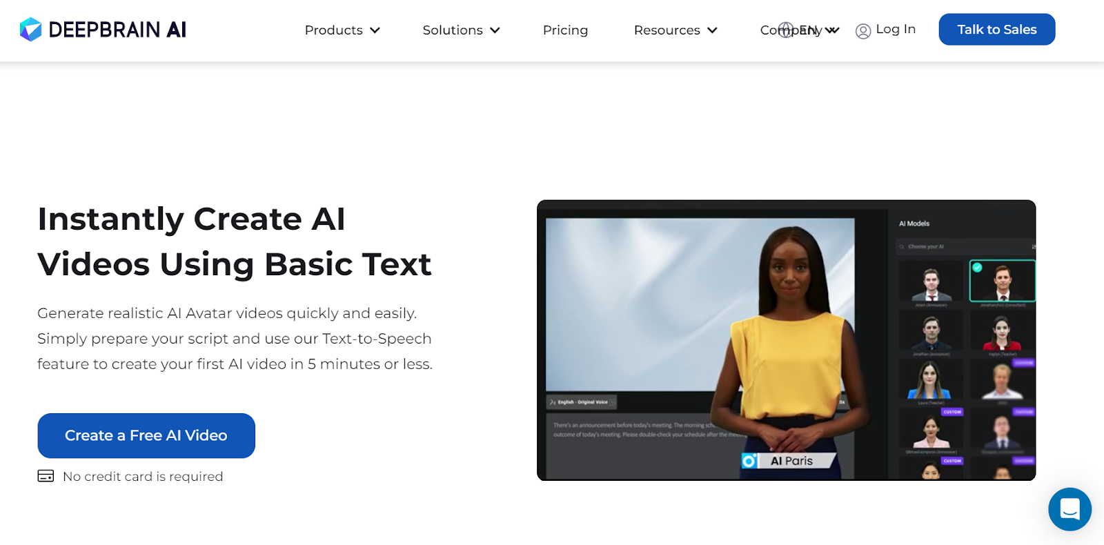 Create explainer videos,  promo videos, and  video clips with DeepBrain