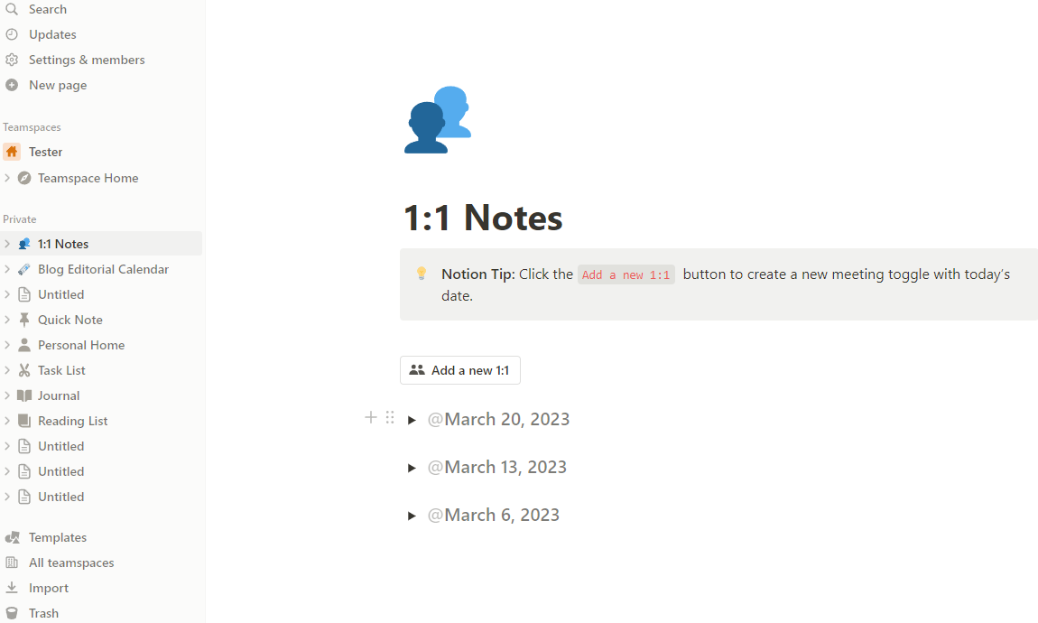 Note-Taking Features for Notion