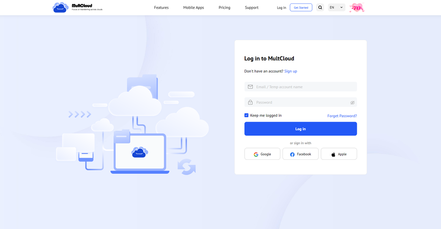 multcloud login