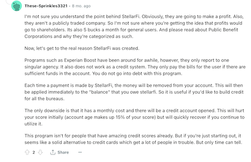 A thorough StellarFi review from someone who explained how the service works to boost credit scores. 