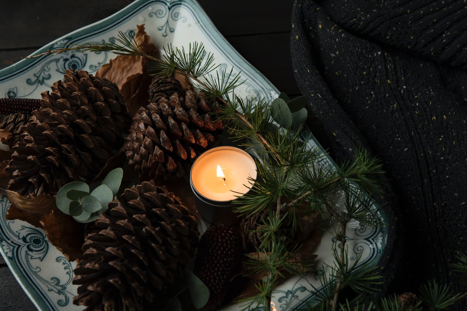 Pine Cones and Candle - Minstrel Court