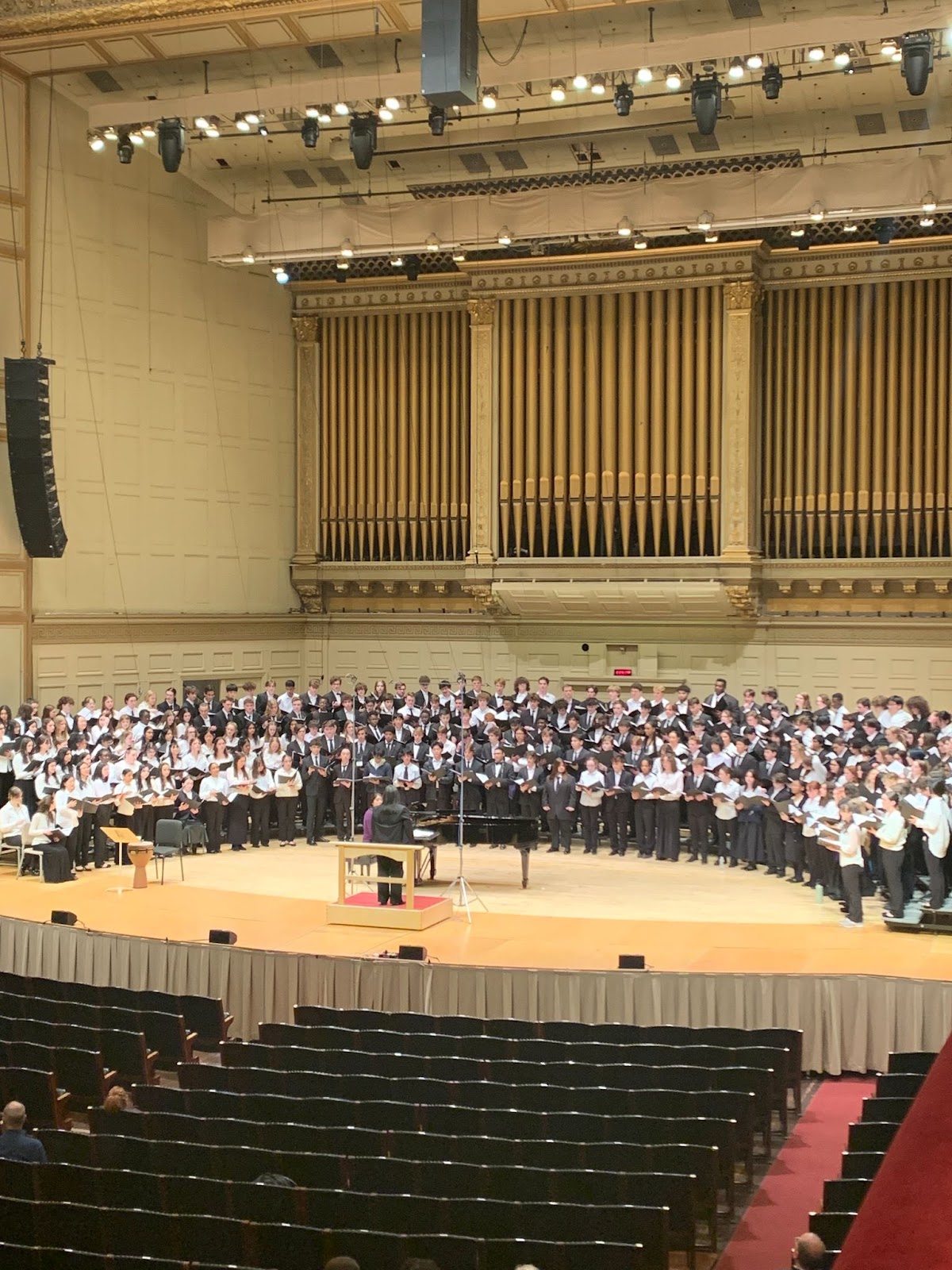 image of the stage and musicians at the all state music festival