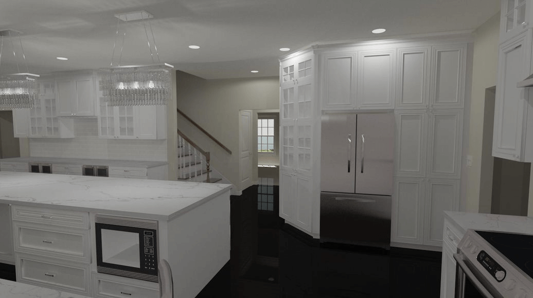 3D rendering kitchen remodel custom built michigan