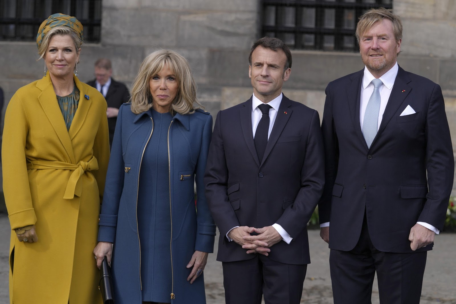 Президент Франції Емманюель Макрон із першою леді Бріджит, королем Віллемом-Александром та його дружиною Максимою. Нідерланди