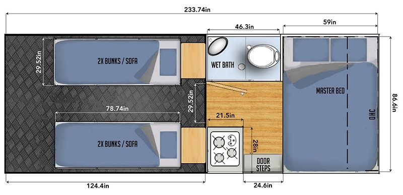 12 Best Small Toy Haulers for RV Adventures Black Series HQ19T floor plan