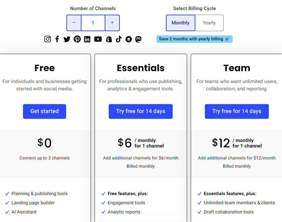 Buffer Pricing Plans