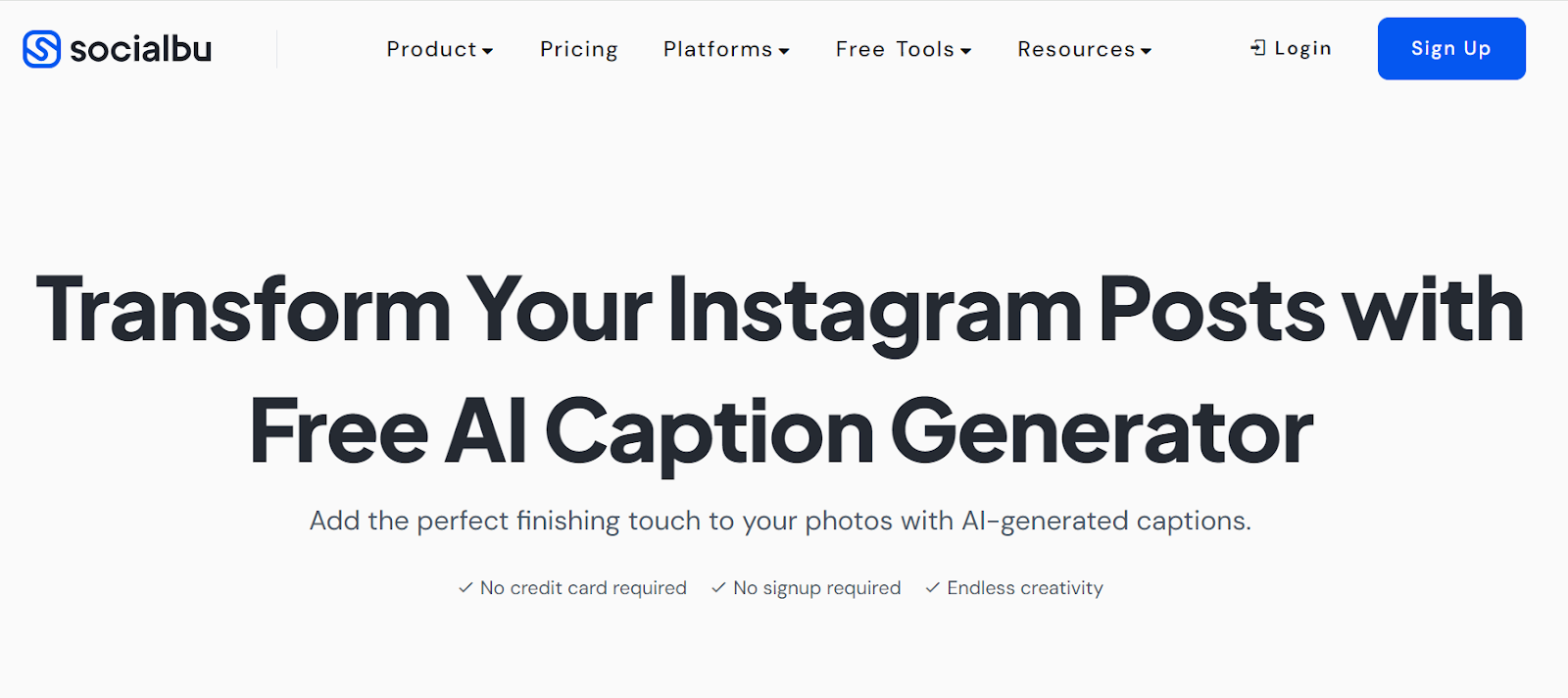 SocialBu's AI caption generator