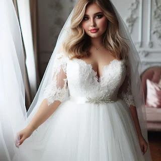 Vestido plus size com decote