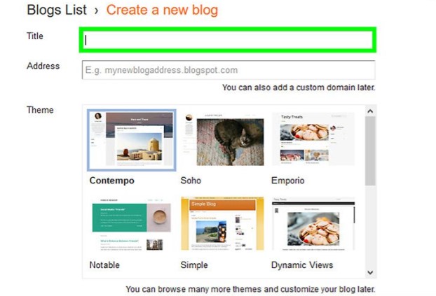 Step 3 create a fashion blog on Blogger: