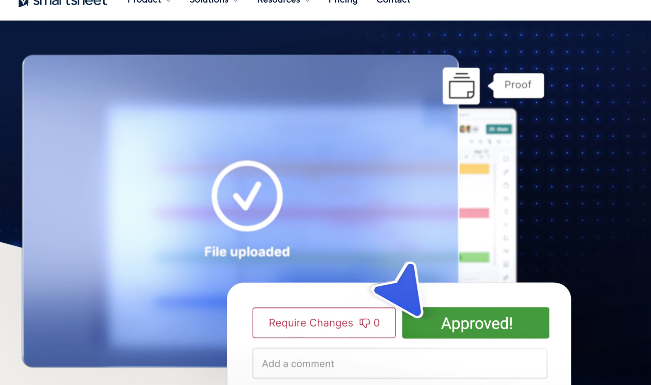 Image showing Smartsheet as finance project management software