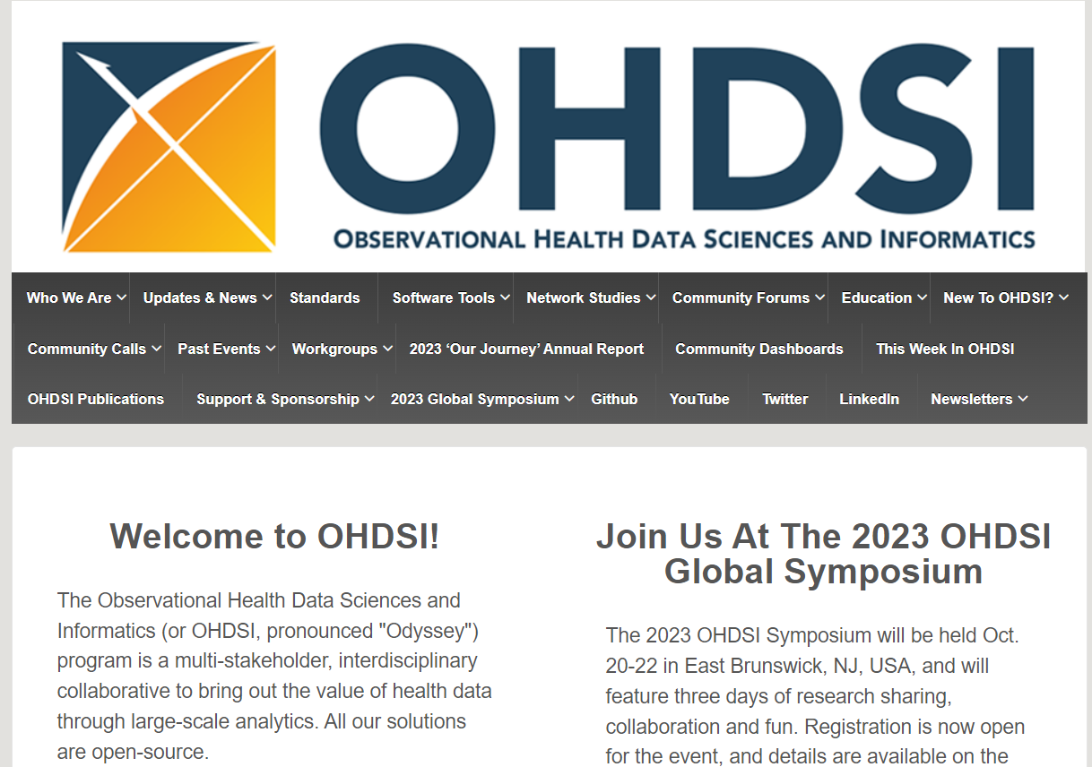 OHDSI (Observational Health Data Sciences and Informatics)