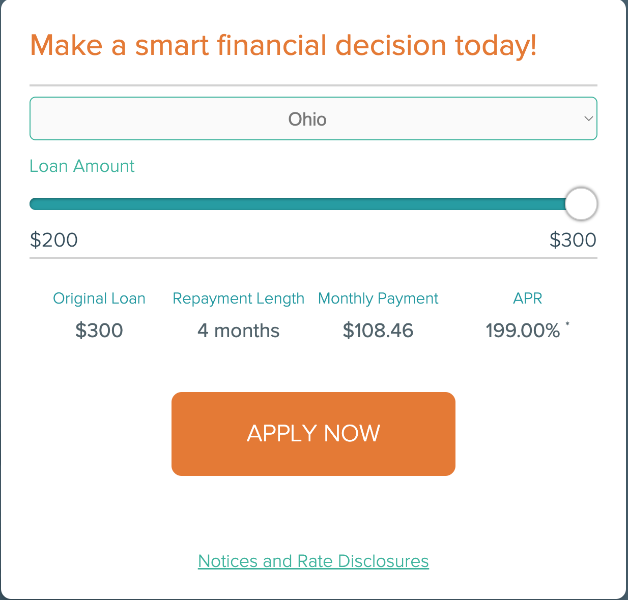 Screenshot from Fig Loans application