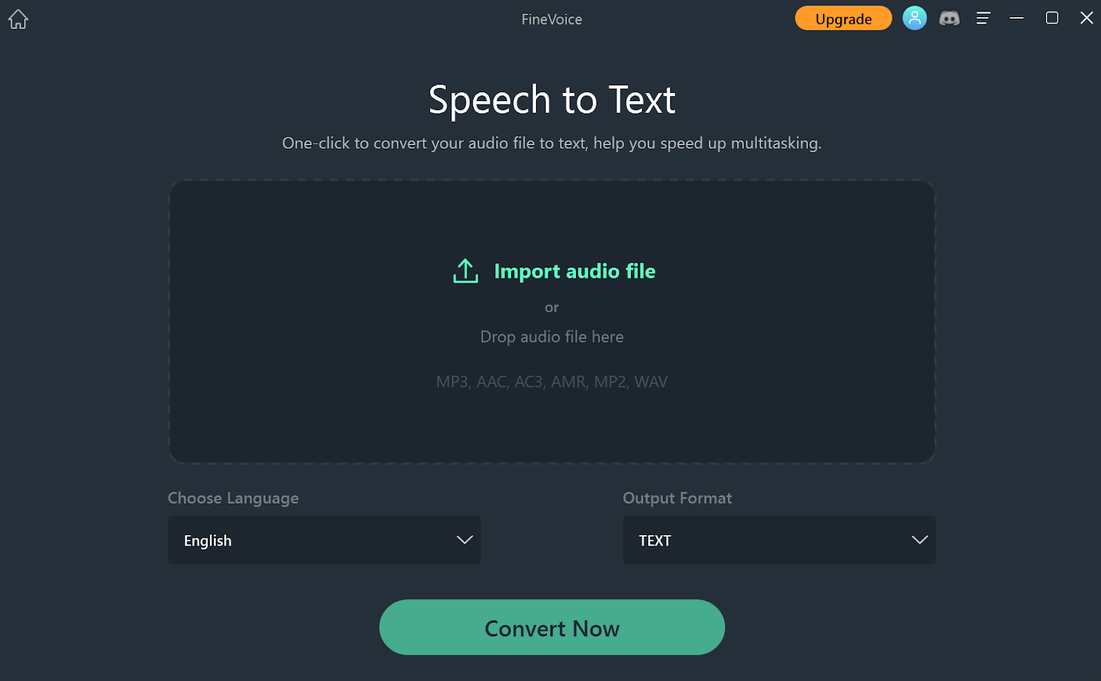 The FineVoice Speech to Text feature.