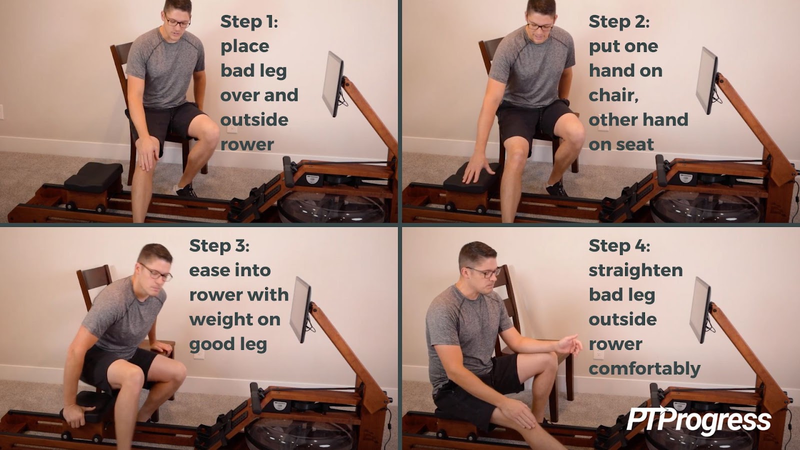 use a rower with knee pain