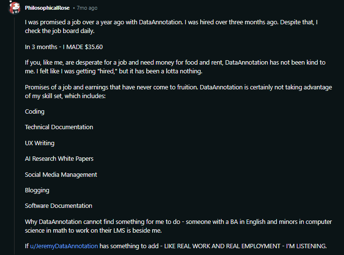 Data Annotation Tech Reddit review