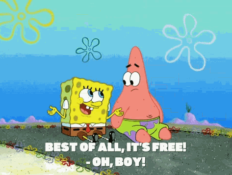 Spongebob It's Free Gif.