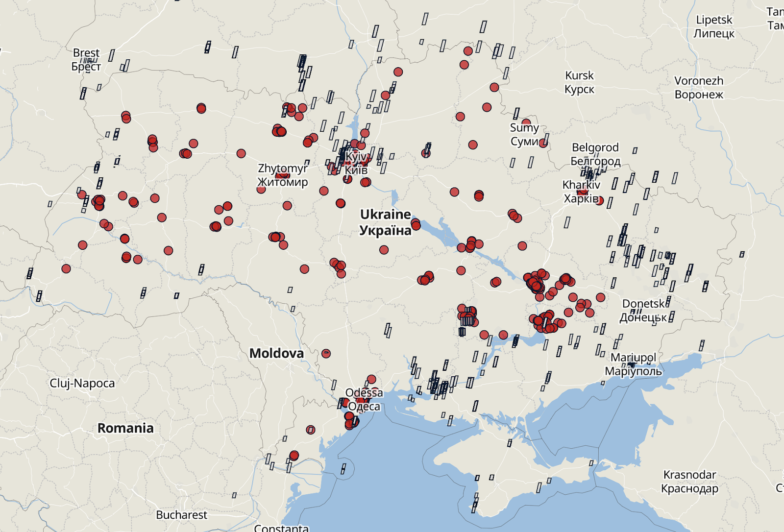 Карта супутникових знімків від Satello