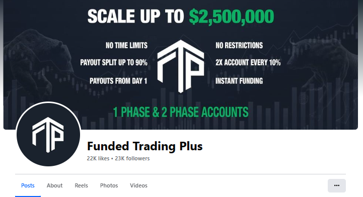 Funded Trading Plus Facebook reviews