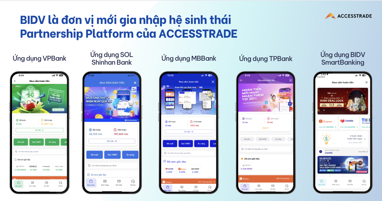 BIDV chính thức trở thành đơn vị thứ 5 tham gia hệ sinh thái mua sắm hoàn tiền