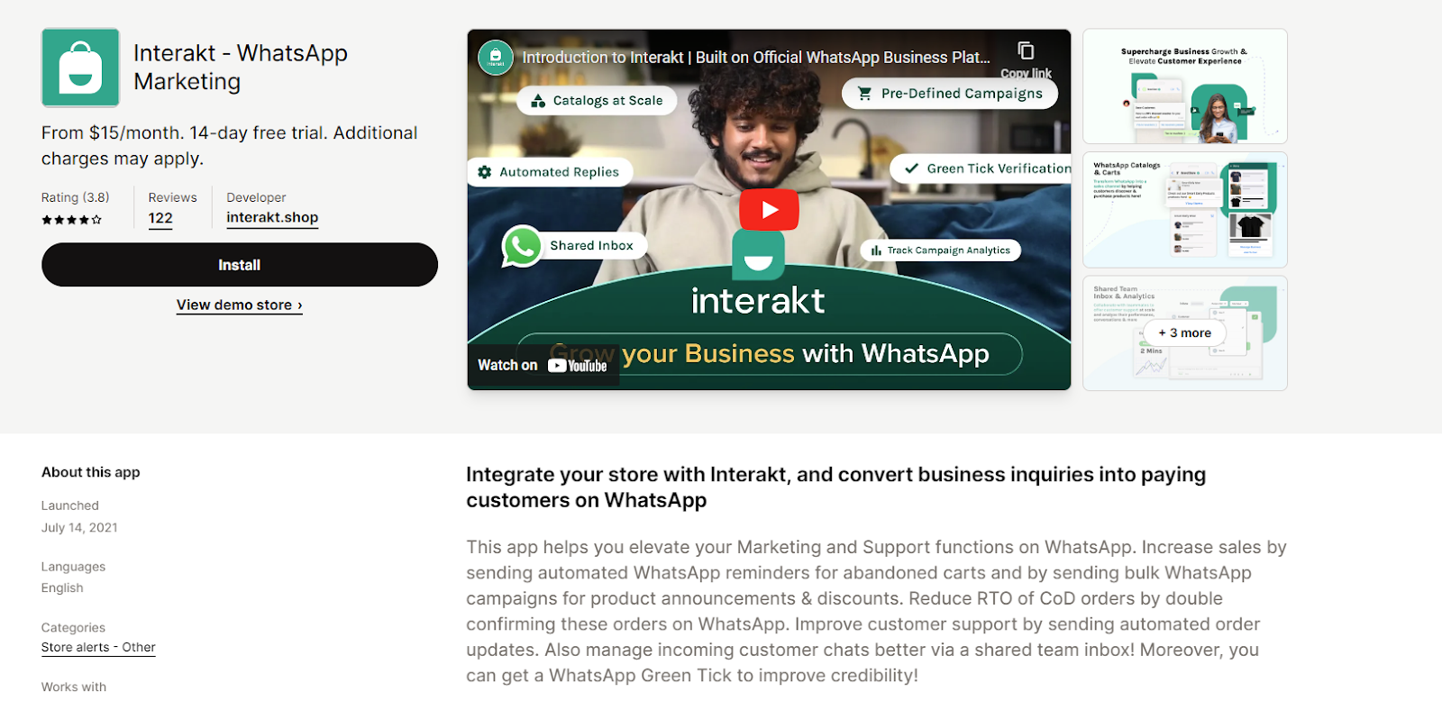 WhatsApp shopify app