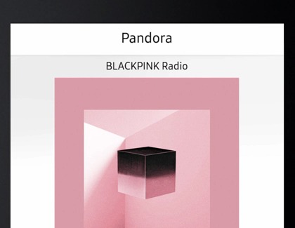 The Pandora app on the Family Hub