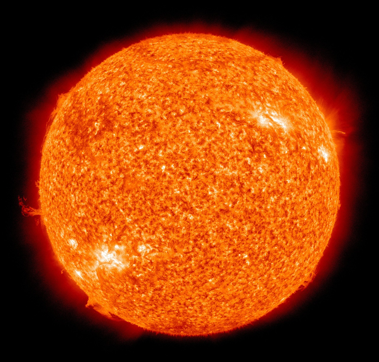 The sun during a solar flare