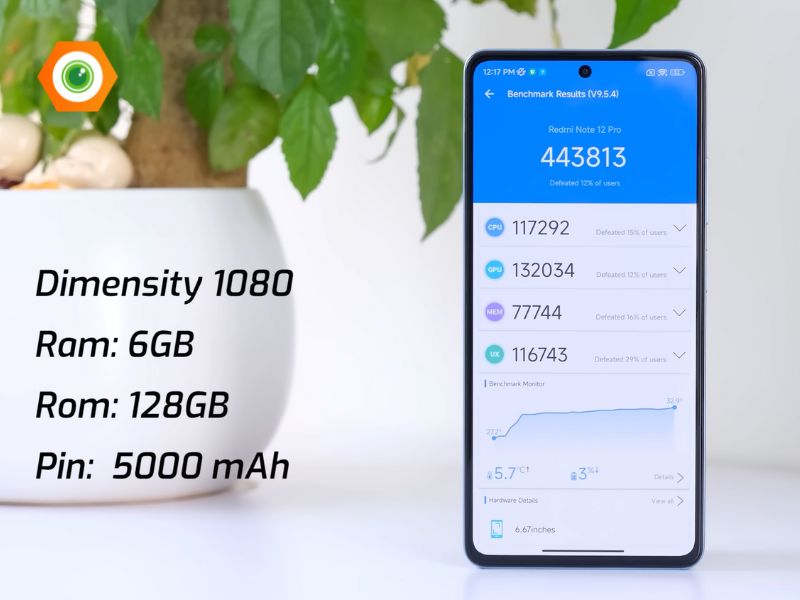 Hiệu năng Redmi Note 12 Pro