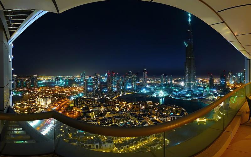 Spectacular View Dubai City, modern, view, buildings, balcony, HD wallpaper  | Peakpx