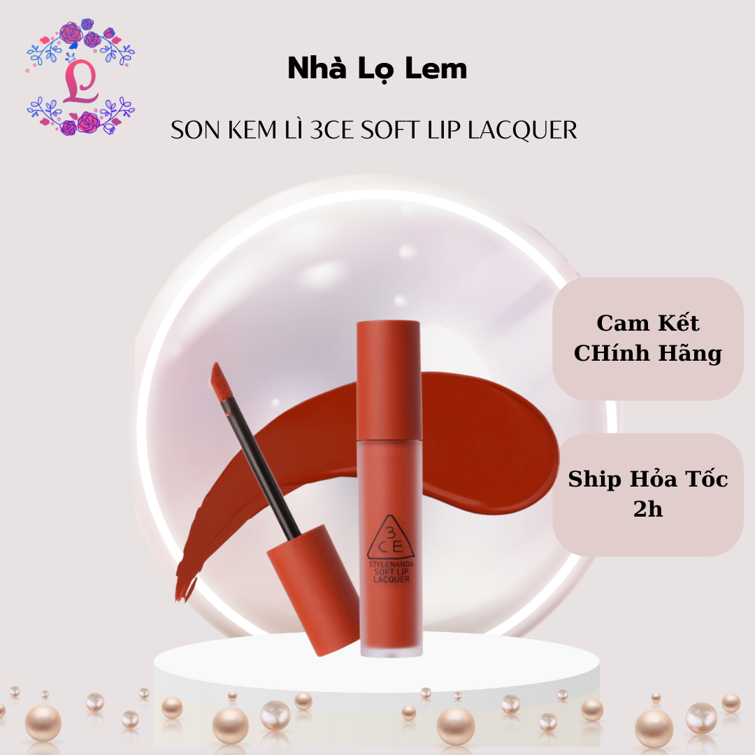 Son kem lì 3CE Soft Lip Lacquer