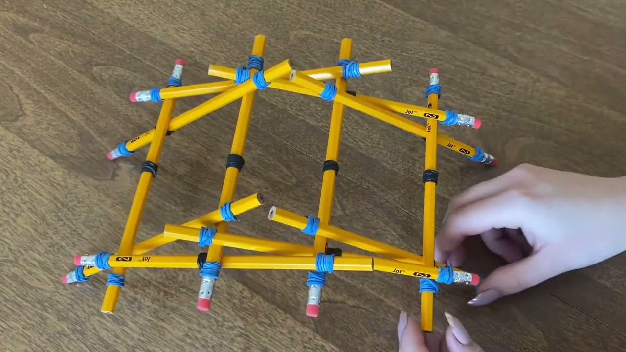 Da Vinci Bridge - Made with Pencils and Rubber Bands - YouTube