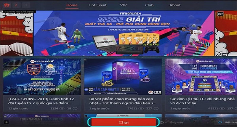 Bước 4 - Tải và cài đặt FIFA Online 4 từ ứng dụng Garena