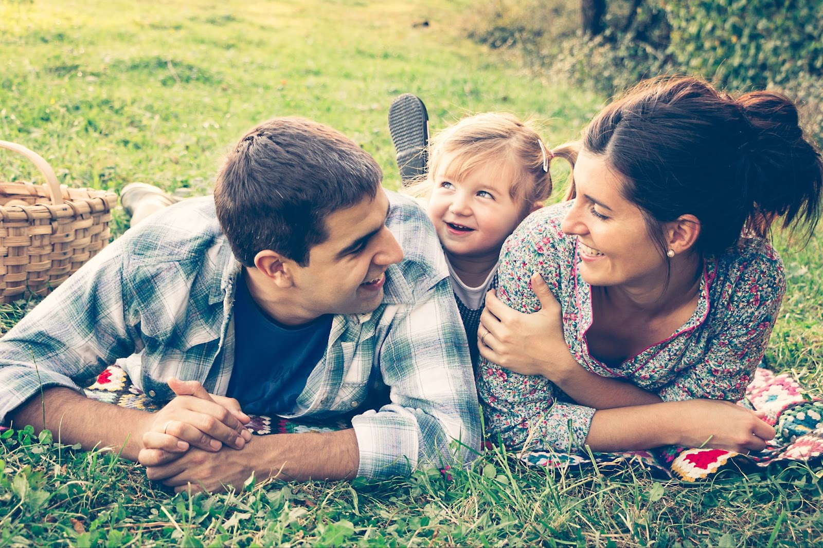 family in the garden