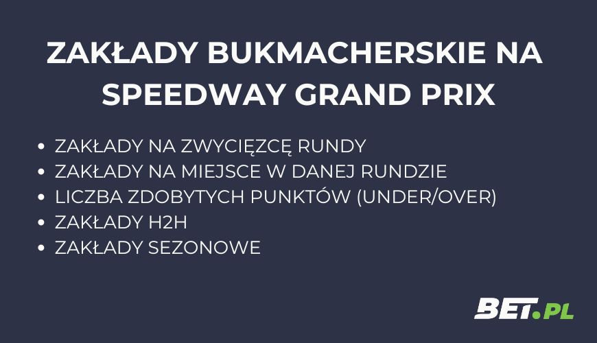 Speedway Grand Prix zakłady bukmacherskie