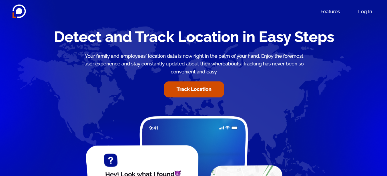 The LocationTracker.mobi website

