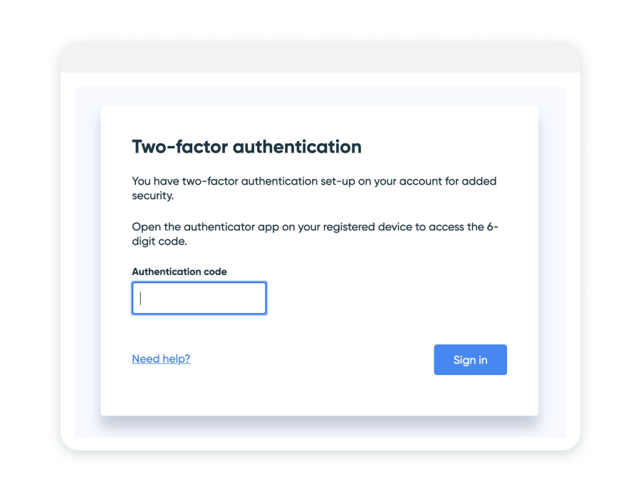 Image of two-factor authentication