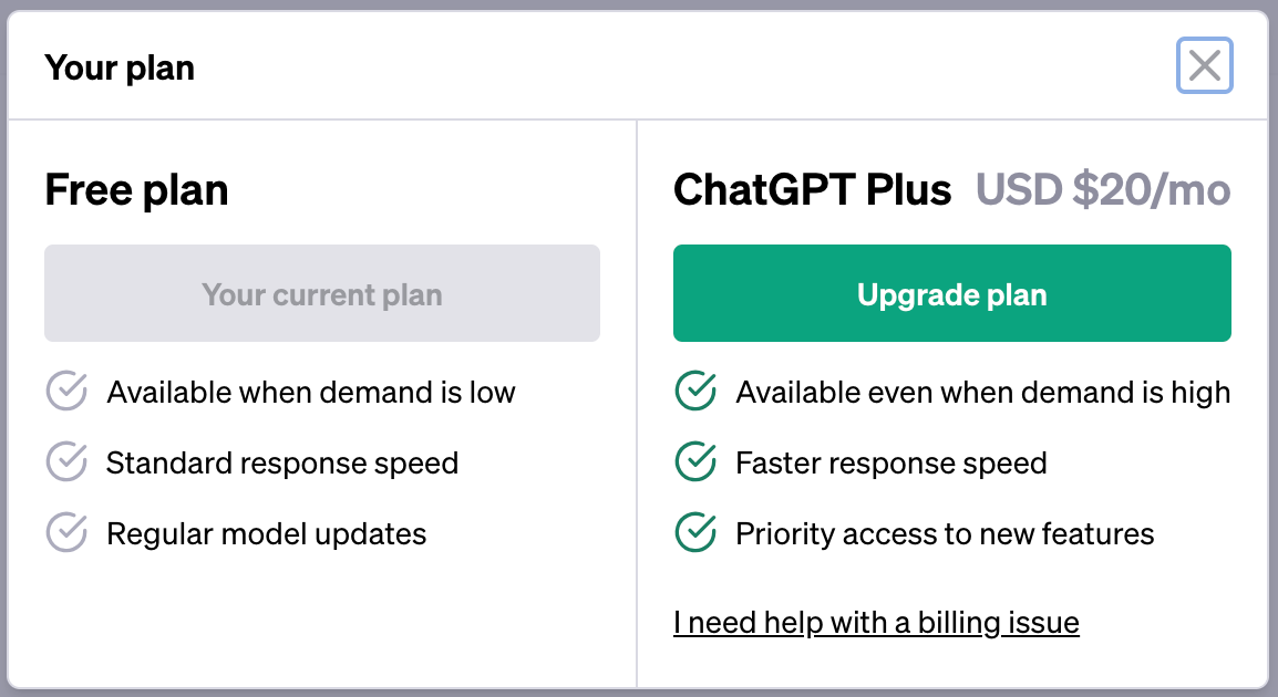 ChatGPT Pricing Plans