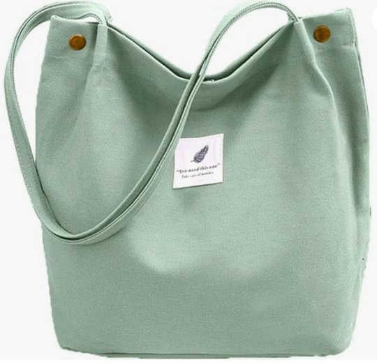 Sac fourre-Tout en Toile à bandoulière Souple pour Femme