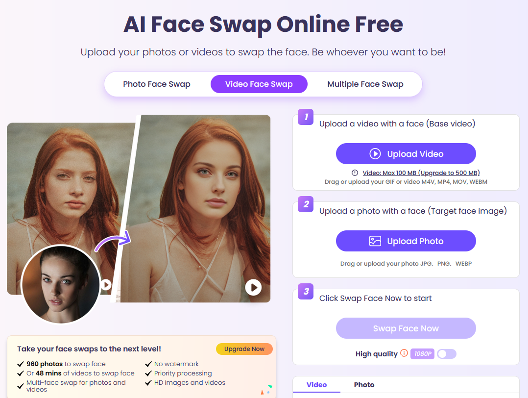 Use Vidnoz AI Video Face Swapper to Apply Harry Potter Filter