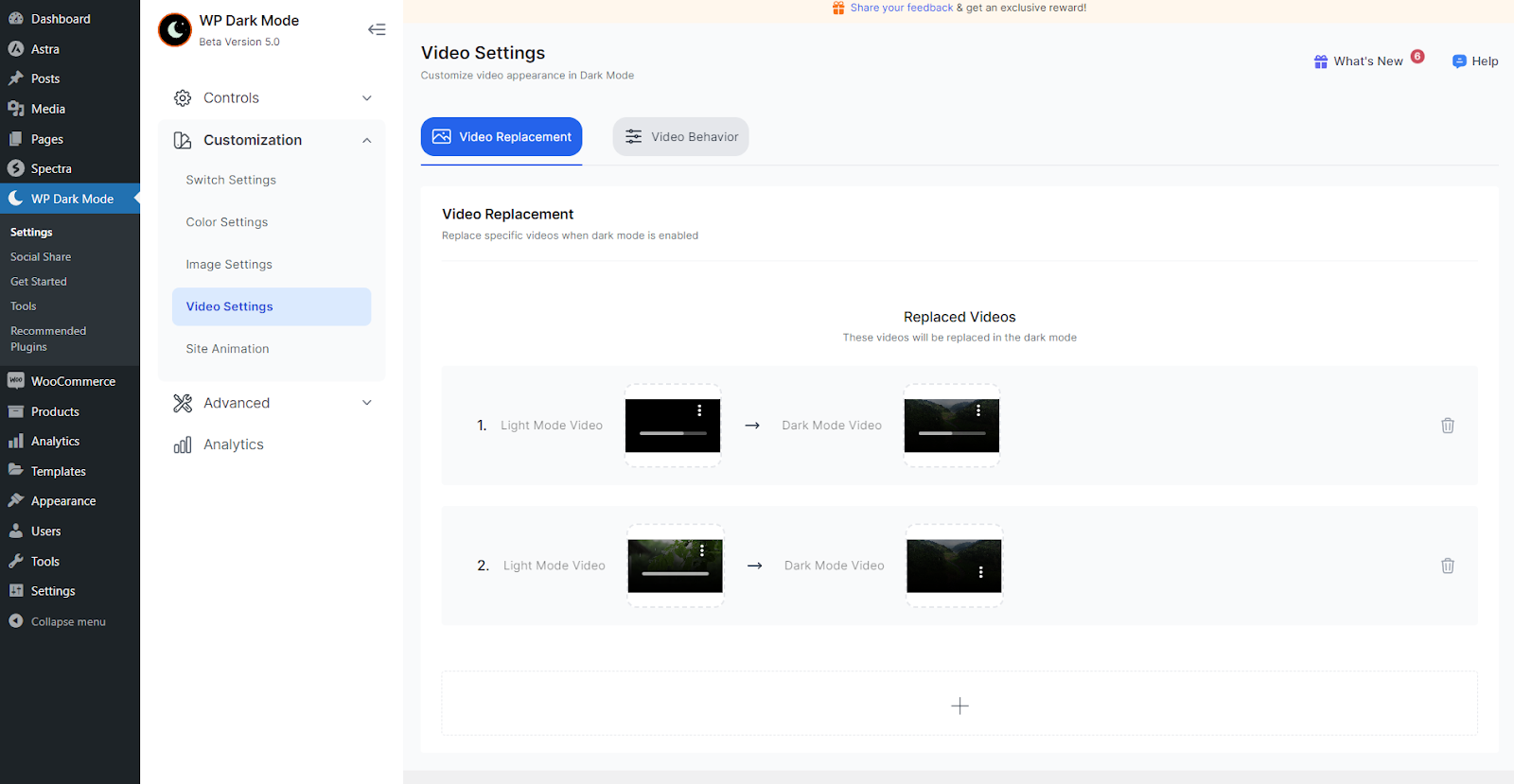 How to Use the Video Replacement Feature of WP Dark Mode