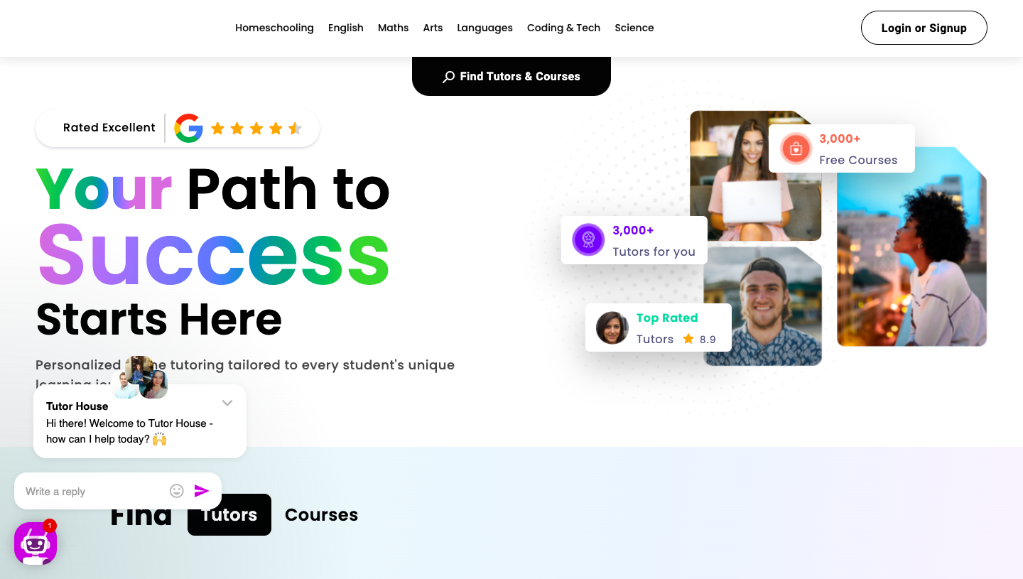 tutorhouse tutoring business website examples