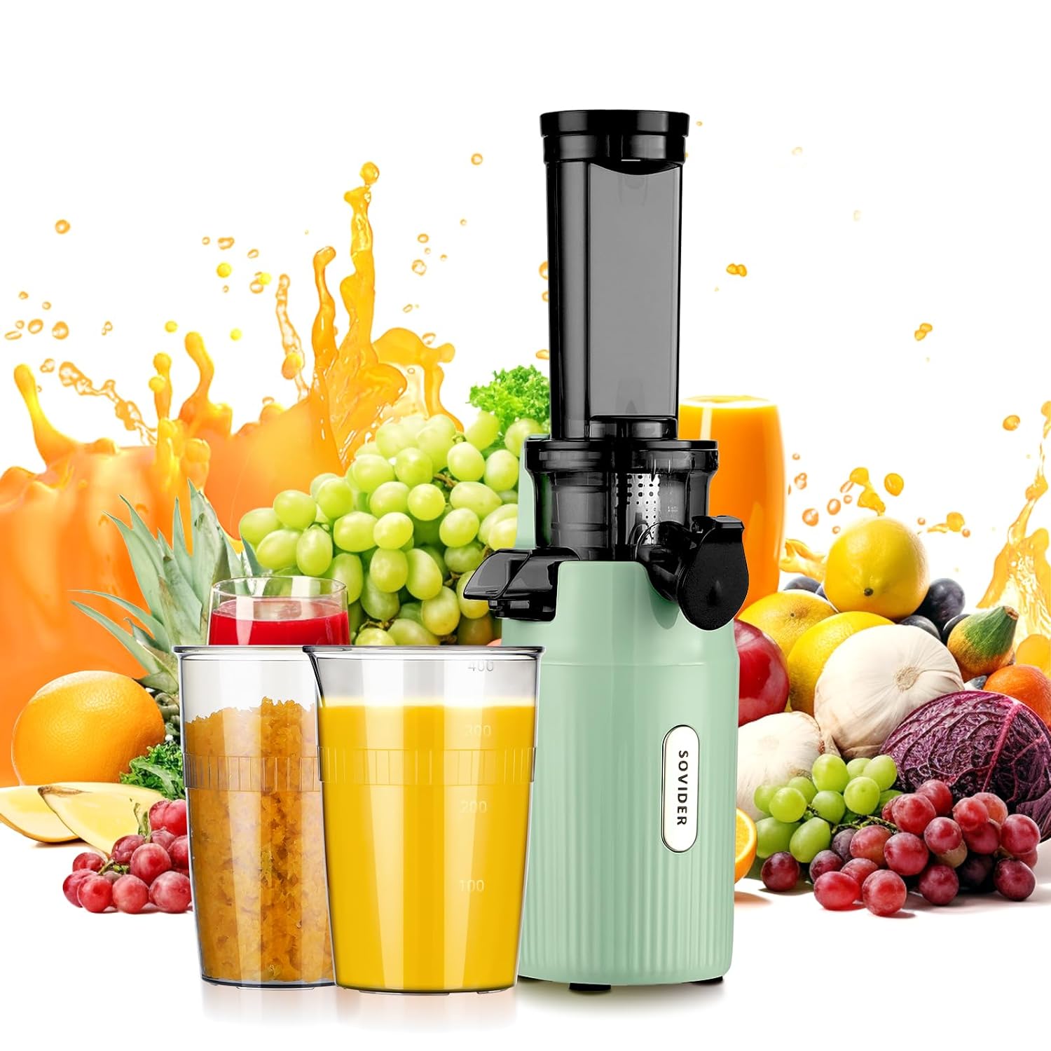 2023 Mini Slow Juicer Screw Cold Press Extractor Patented Filter-Free  Electric Fruit Vegetable Juicer Machine Modle-Portabable