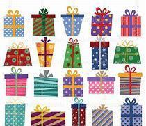 A collection of colorful wrapped presents Description automatically generated