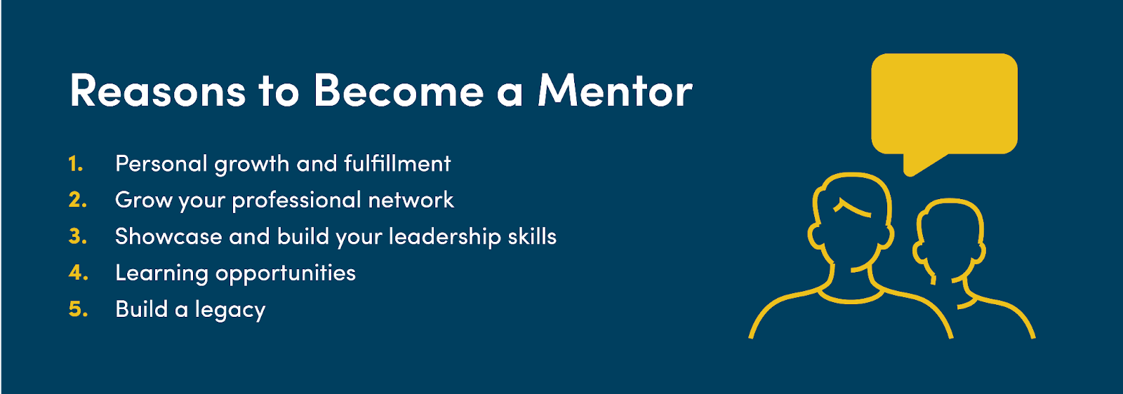 Reasons to become a mentor
